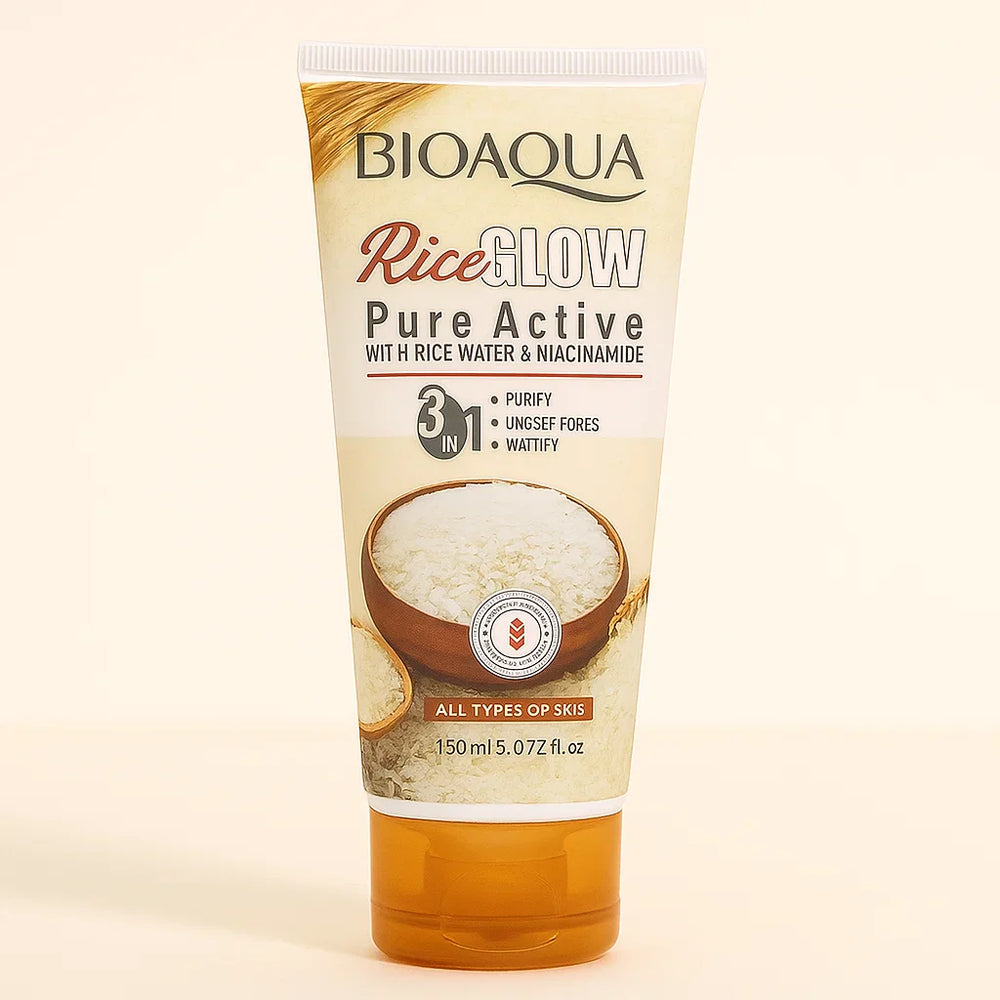 Bioaqua Rice Glow 3‑in‑1 Face Wash - 150ml Bioaqua