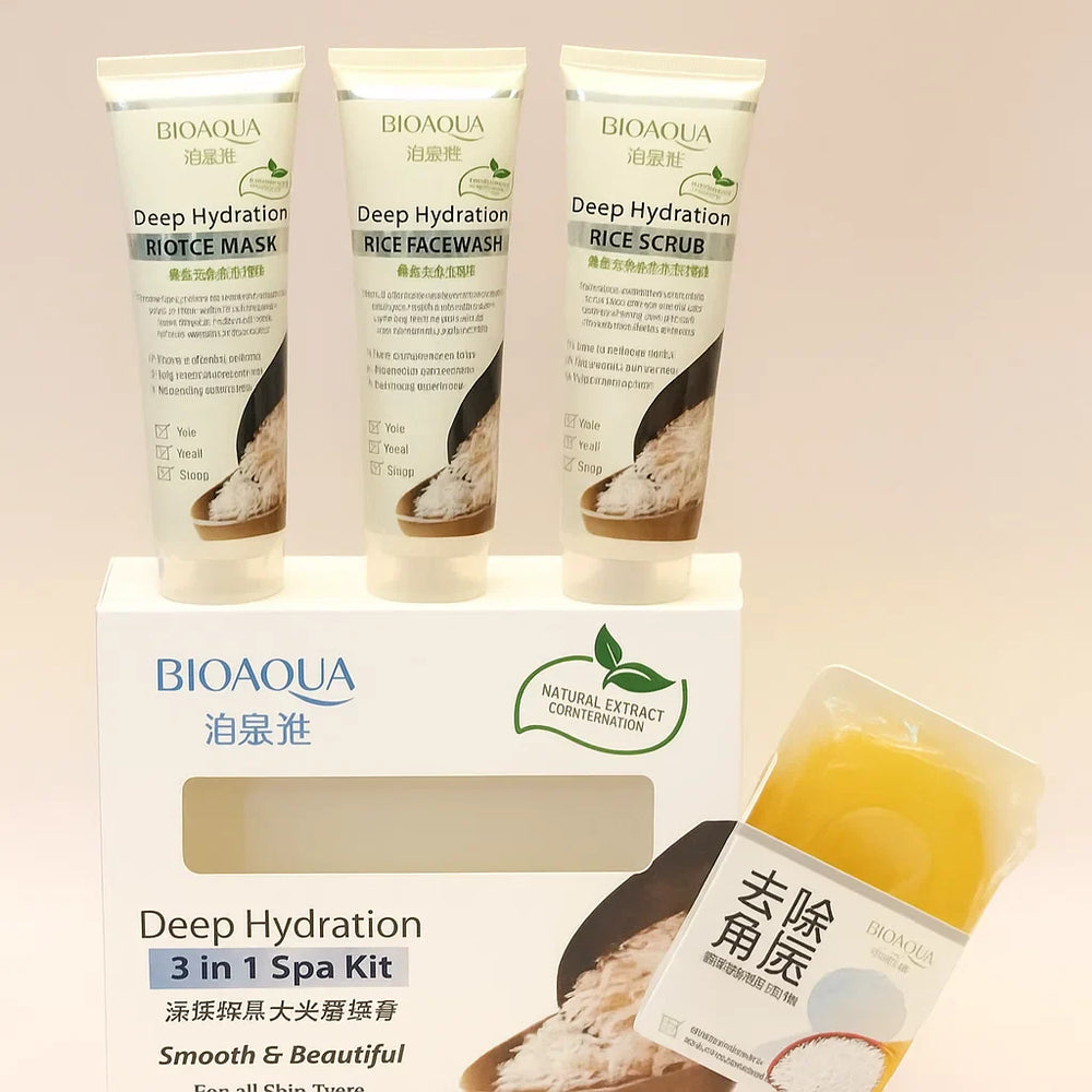 BIOAQUA Deep Hydration 3in1 Spa kit with Free Rice Soap Bioaqua