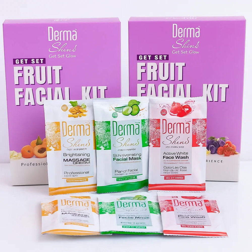 Derma Shine Fruit Facial Kit Sachet - 6 Packs Derma Shine