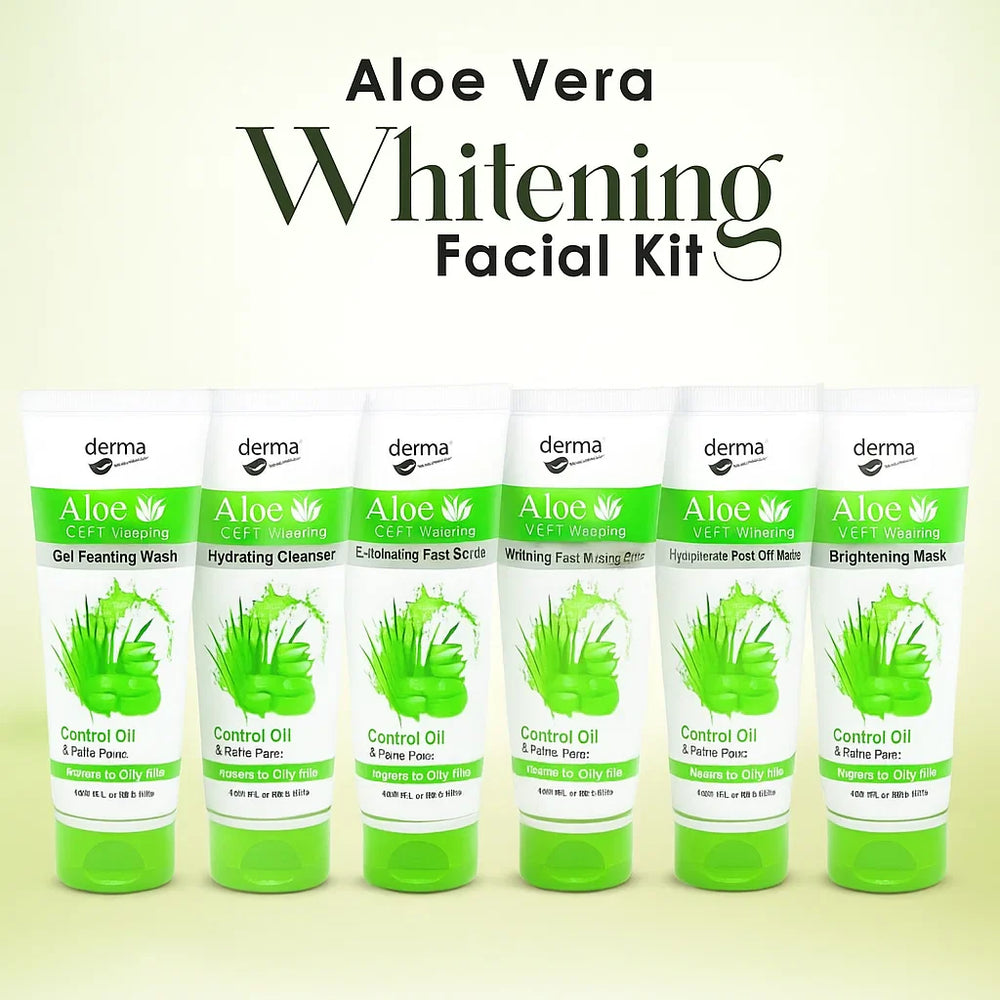 Derma Clean Aloe Vera Whitening Facial Kit - 6 pcs Derma Clean