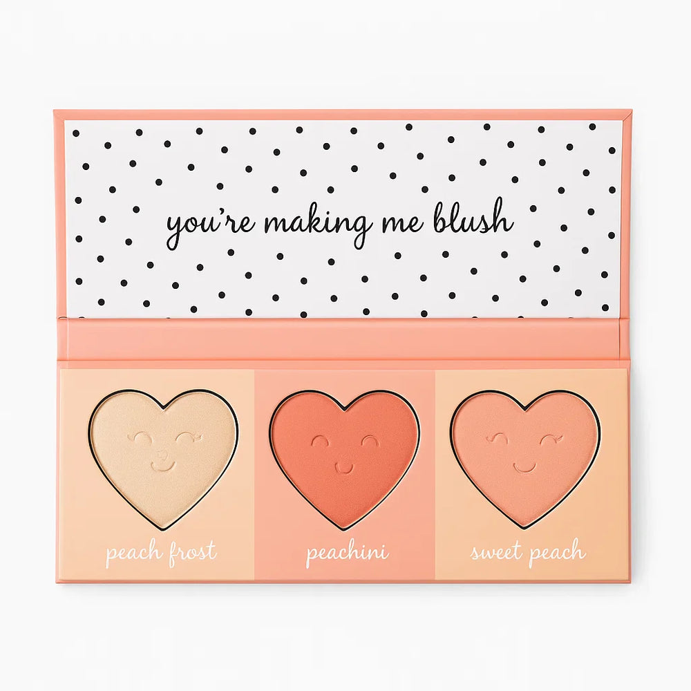 CHEEKY & PEACHY Matte Blush & Highlighter Palette Cheeky And Peachy