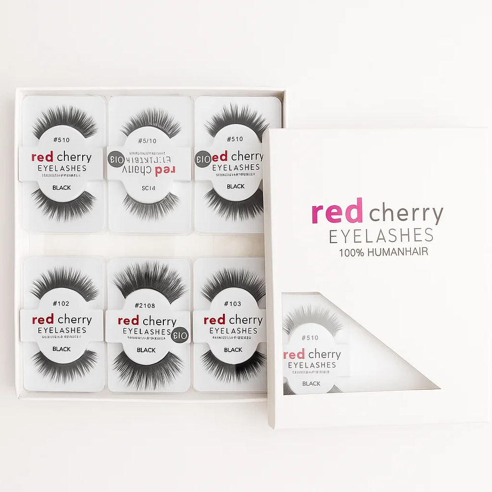 Red Cherry 100 % Human Hair False Eyelashes Each Red Cherry