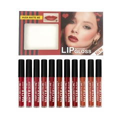 Huda Matte me New Color Lip Gloss - 12 Pcs Huda Beauty