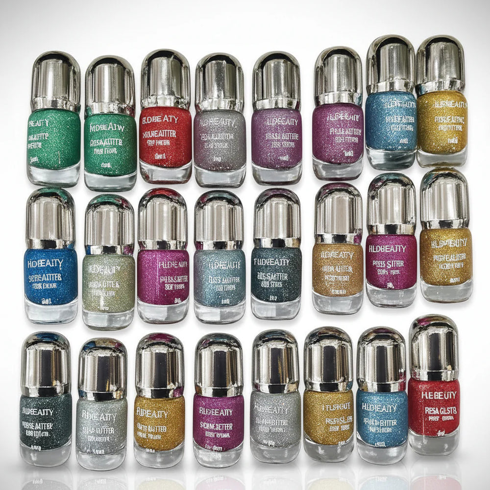 Huda Beauty Glitter Nail Paint - 24pcs Huda Beauty