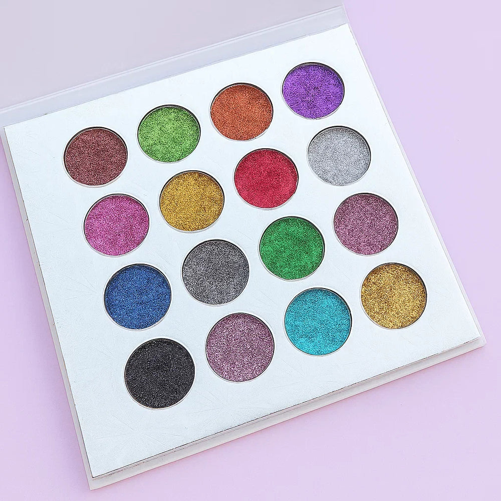 Miss Rose Glitter Eyeshadow Palette - 16 Color Miss Rose