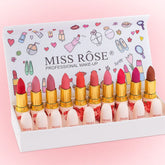Miss Rose Lipsticks - 12 Pcs Set Miss Rose