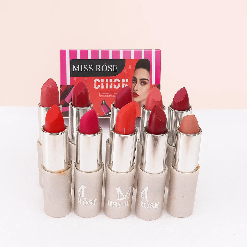 Miss Rose Lipsticks - 10 Pcs Set Miss Rose
