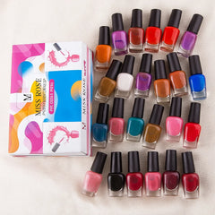 Miss Rose 24 Pcs Peel Off Nail Polish Miss Rose
