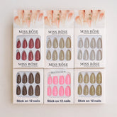 Stylish Miss Rose Stick-On Glitter Nails Miss Rose