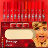 Fflomror Matte Lip gloss - 12 Pcs Fflomror