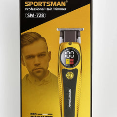 Sportsman SM-728 Professional Hair Clippers LED Display Sports Man