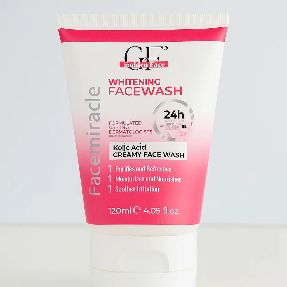 Golden Face Whitening Kojic Acid Creamy Face Wash - 120ml Golden Face