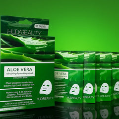 Huda Beauty Aloe Vera Refreshing Hydrating Mask 10 Pcs - 20ml Each Huda Beauty