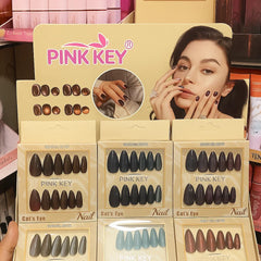 Pink Key Cat's Eye Artificial Nails PINK KEY