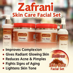 Zafrani Facial Kit – 6in1 Complete Skin Care Set - 300g Each Zafrani