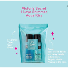 Victoria's Secret Aqua Kiss 2in1 Body Mist & Shimmer Mist (75ml Each) Victoria's Secret