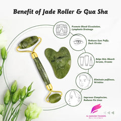 2 In 1 Jade Roller & Gua Sha Set Cosmia.pk
