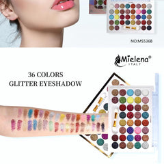 Mielena 36 Colors Glitter Eyeshadow Palette Mielena