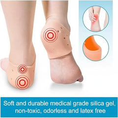 Half Cover Sock Silicone Gel Heel Pad Socks for Pain Relief Cosmia.pk
