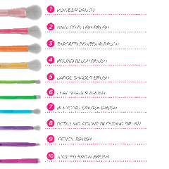 BH Cosmetics Take Me Back To Brazil - 10 Pieces Brush Set BH Cosmetics