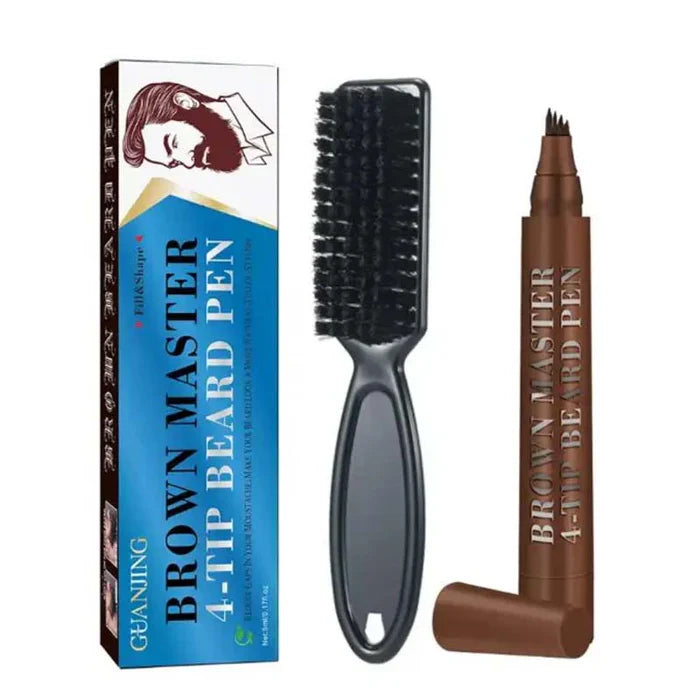 GUANJING Colors Men Waterproof Beard Filler 4 Tip Beard Filler Beard Filler Pen Kit - 5ml Guanjing