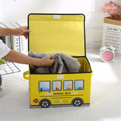 Kids Foldable School Bus Storage Box Cosmia.pk