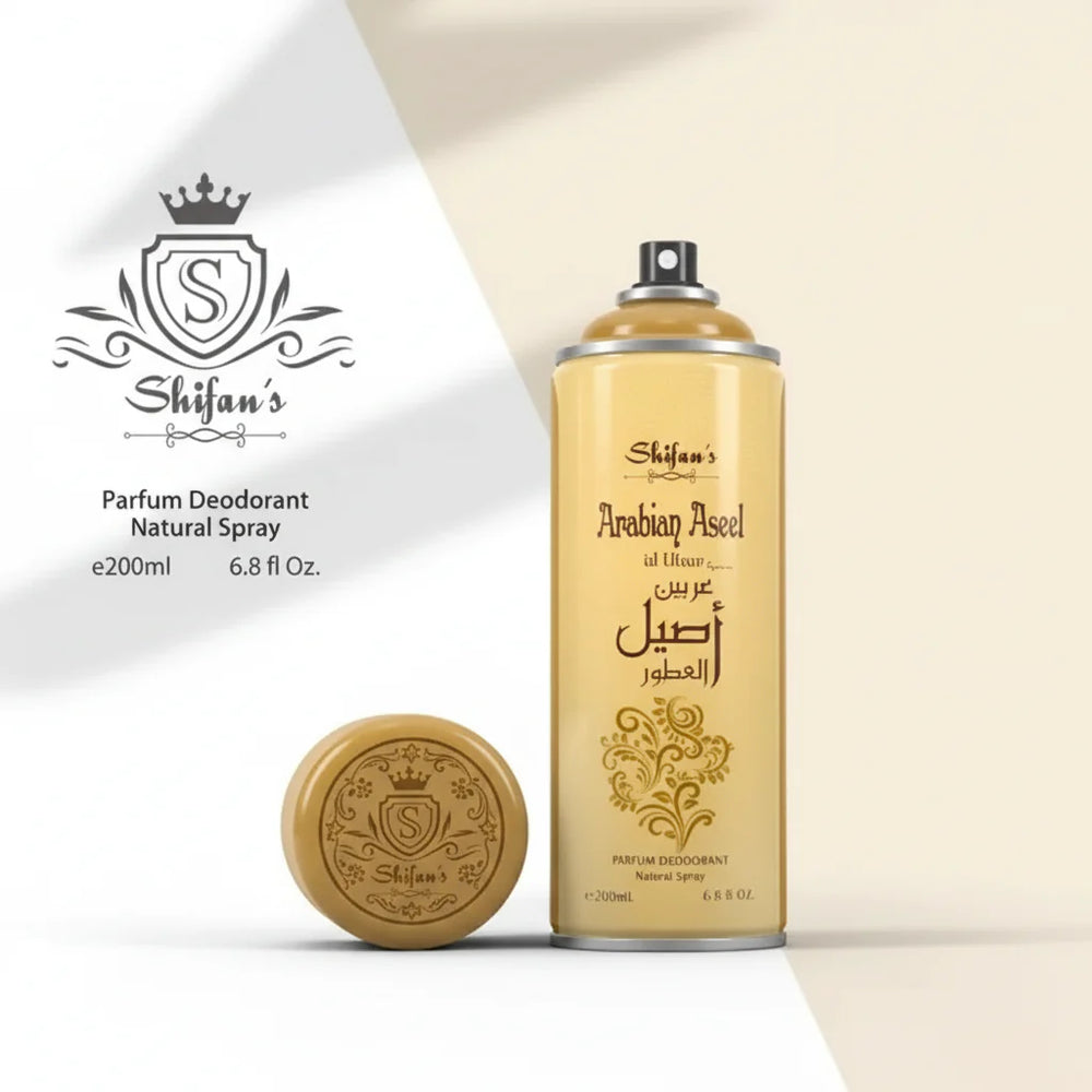 Shifan's Arabian Aseel Perfume Deodorant Natural Spray - 200ml Shifan's