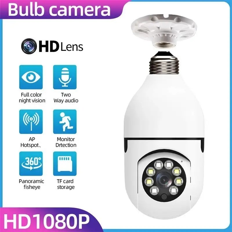 360 Degree Wireless Wifi Light Bulb Security Camera Cosmia.pk