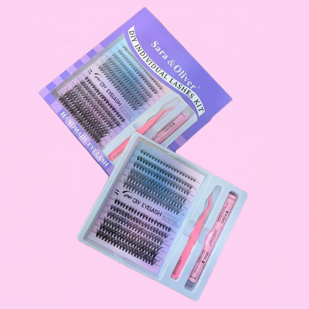 Sara & Oliver DIY Individual Lashes Kit - 120 Clusters Cosmia.pk