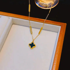 Stainless Steel Clover Double Side Chain Locket – Each Cosmia