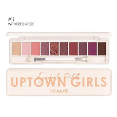 10 Colors Focallure Uptown Girls Eyeshadow Palette Focallure