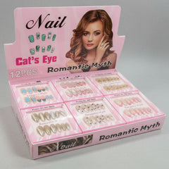 Romantic Myth Cat's Eye Press On Gel Nails - 12 Pcs Romantic Myth