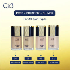 CVB Prep + Prime Fix + Shimmer Foundation – 40ml CVB
