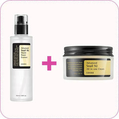 Advanced Snail Bundle : Advanced Snail 96 Mucin Power Essence 100ml + Advanced Snail 92 All in one Cream - 100g Cosrx