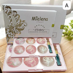 Mielena 6-Color Dashing Blusher Palette Mielena