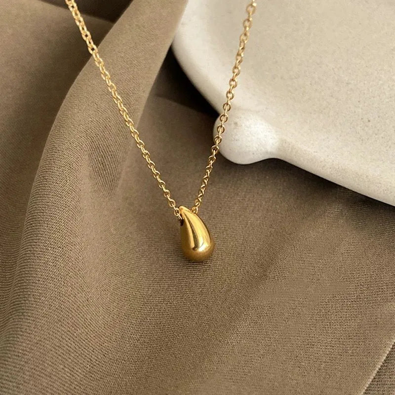Stainless Steel Rain Drop Chain Locket Cosmia