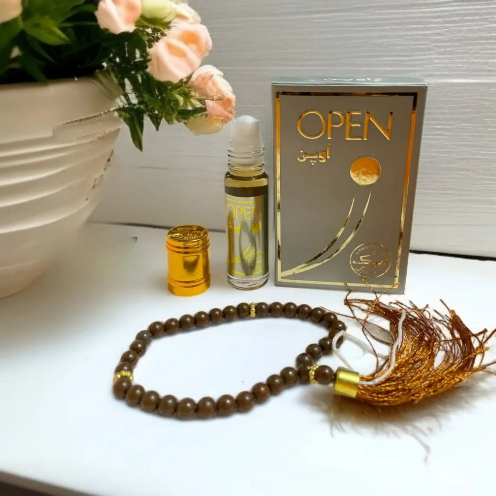 Open Attar With Tasbeeh Alcohol-Free Fragrance - 6ml Cosmia
