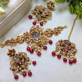 Turkish Choker Set with Earrings & Tikka Cosmia