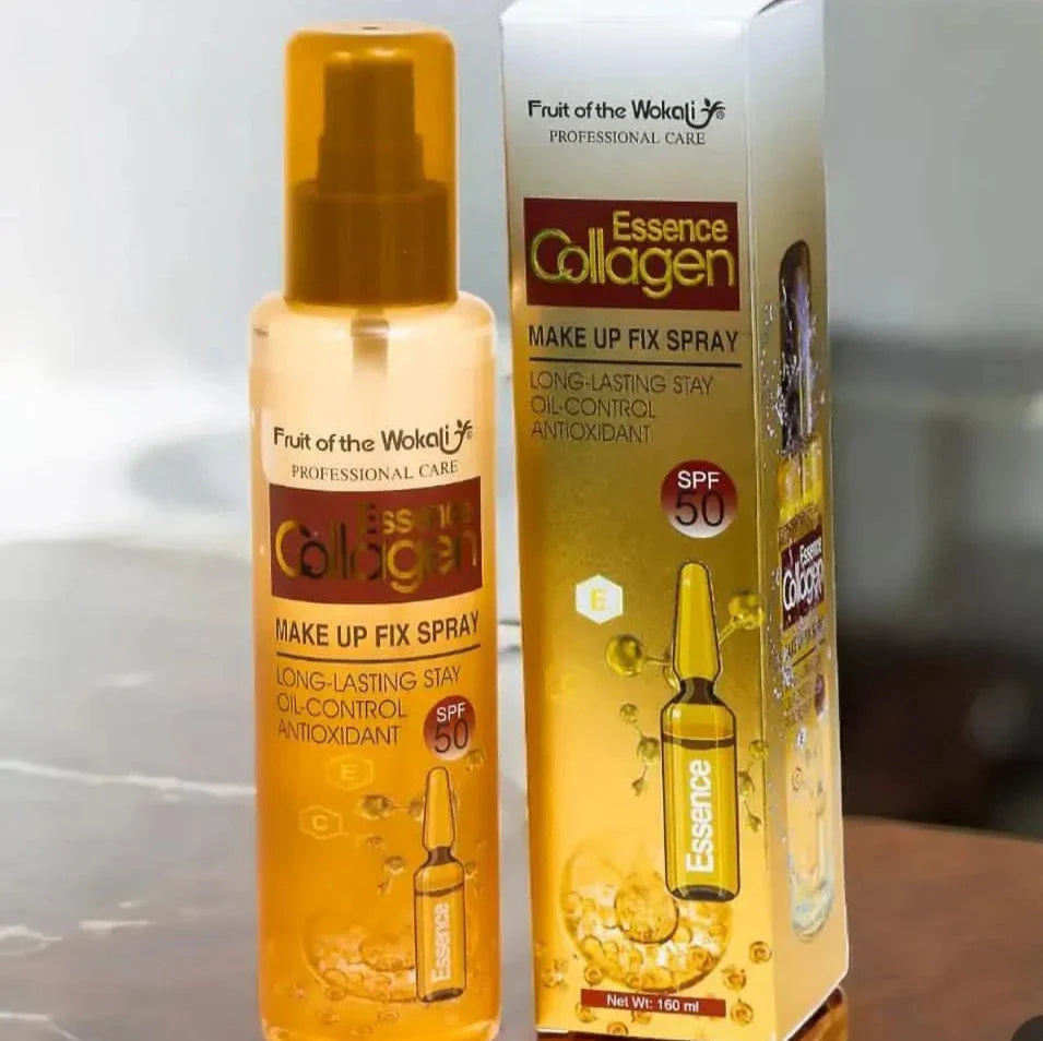 Wokali Essence Collagen Long Lasting, Oil Control Makeup Fixer SPF 50 - 160ml Wokali