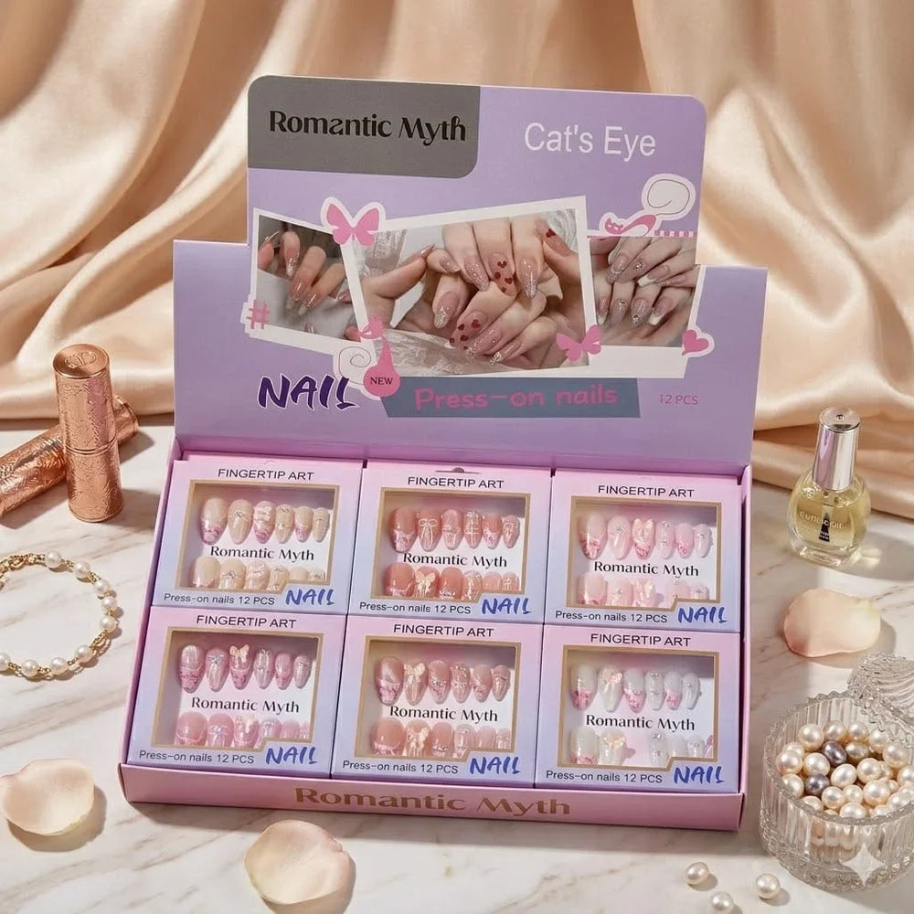 Romantic Myth Cat's Eye Fingertip Art Press-On Nails Romantic Myth
