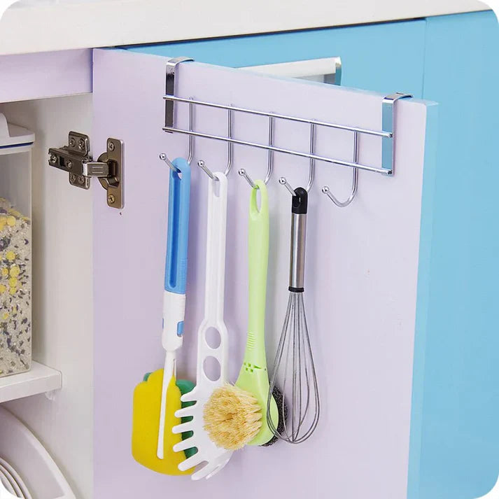 Stainless Steel 5-Hook Kitchen Cabinet Door Hook Cosmia.pk