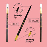 Sophia Asley 2in1 Color Stay Eyebrow And Eyeliner Brown Color Sophia Asely