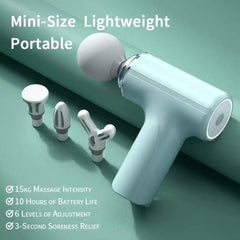Portable Mini Massage Gun with 4 Interchangeable Heads Cosmia.pk