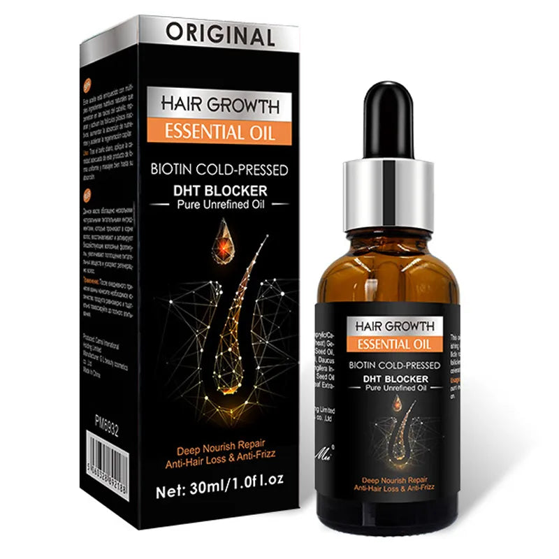 Hair Growth Essential Oil – Biotin Cold-Pressed DHT Blocker – 30ml Cosmia.pk