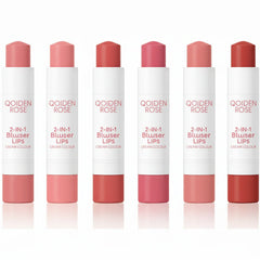 Qoiden Rose 2 in 1 Blusher Lips Qoiden Rose