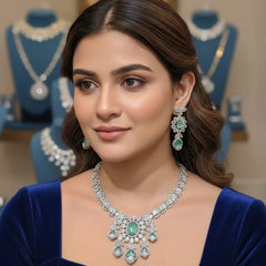 Royal AD Zircon Necklace – Super Finishing Real Diamond Cosmia