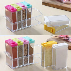 Seasoning Boxes Plastic Spice Box - Pack Of 6 Cosmia.pk
