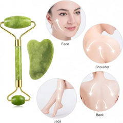 2 In 1 Jade Roller & Gua Sha Set Cosmia.pk