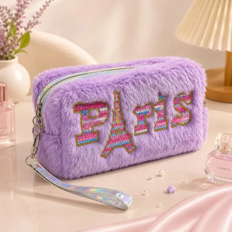Cute Fluffy Makeup Organizer Pouch – Each Cosmia.pk