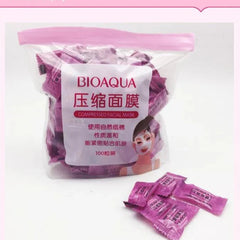 Bioaqua Compressed Facial Toffee Face Sheet Mask - 50 Pcs Bioaqua